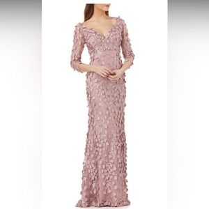 Maxi dress 3D Petal Embellished Gown